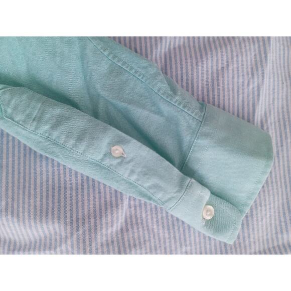 Vineyard Vine Mens Size M Button Up Pink and Green Sleeves Stripe Long Sleeves - Picture 5 of 10